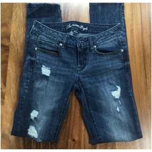 American Eagle Distressed Skinny Jeans Size 4